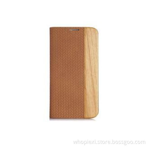 Cherry Wood and Leather Cell Phone Case Samsung Galaxy S5 F